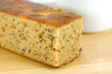 Banana cake with cheese