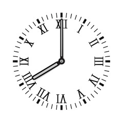 Clock dial with roman numerals