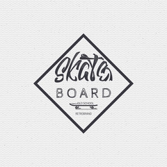 Skateboard - insignia, badge, label, sign, print, stamp, can be used in the design