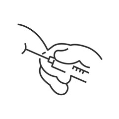 line icon Medical Patient icon, inject icon design