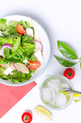 Man eating pasta at home