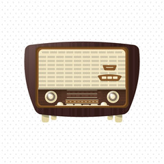 colorful retro radio design, vector illustration