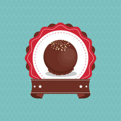 colorful chocolate design, vector illustration, sweet and delicious