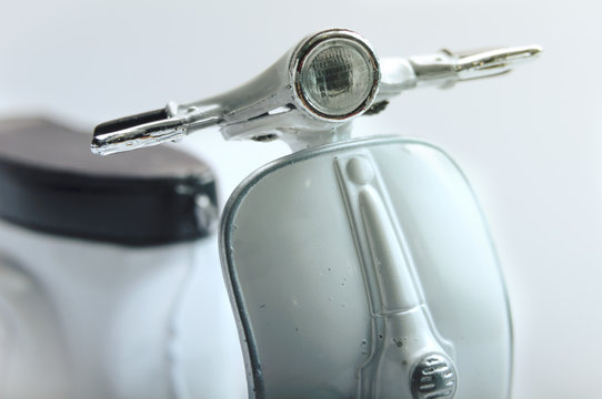 Vintage white scooter