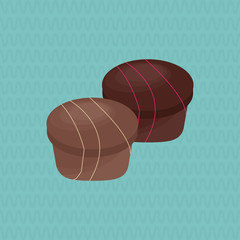 colorful chocolate design, vector illustration, sweet and delicious