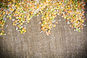 Dried Yellow Peas Background