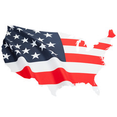 Series of border alike shaped national flags - United States of America