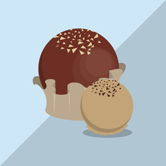 colorful chocolate design, vector illustration, sweet and delicious