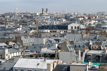 Blick &uuml;ber die D&auml;cher von Paris