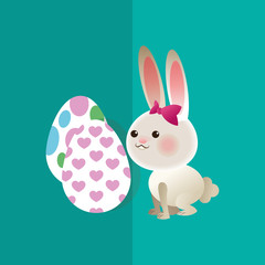 Flat illustration about happy easter design 
