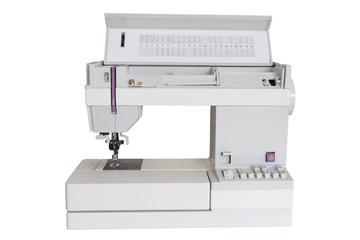 sewing machine isolated on a white background