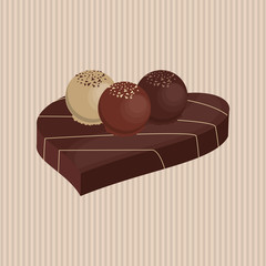 Flat illustration about chocolate design , sweet and delicious