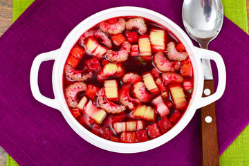 Soup from Beet, Tomatoes and Celery