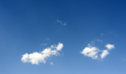 Background of blue sky and white clouds