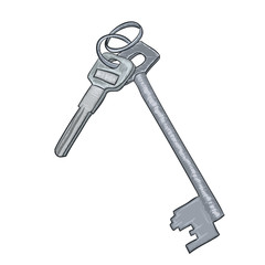 Vector illustration digital painting of keys