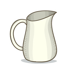 Vector digital painting doodle jug