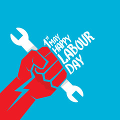 1 may - labour day. vector labour day poster
