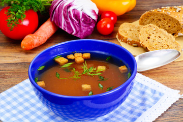 Sicilian Tomato Soup. National Italian Cuisine