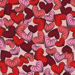 Hearts seamless pattern. Vector illustration