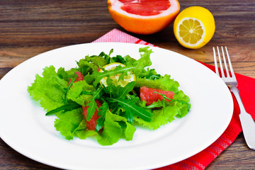 Salad with Mix Batavian, Frise, Radicchio, Chicory, Arugula and 