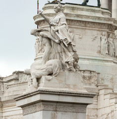 Altar of the Fatherland (Altare della Patria) known as the Monumento Nazionale a Vittorio Emanuele II ("National Monument to Victor Emmanuel II") or Il Vittoriano in Rome, Italy
