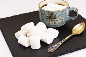 Cocoa, Coffee with Marshmallows Sweet Food
