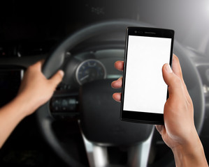 Driving while holding a mobile phone,transportation and vehicle
