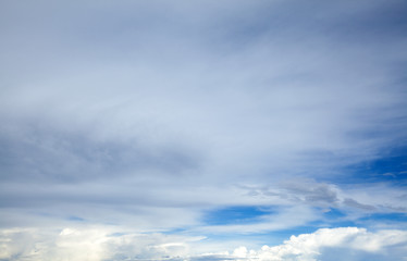 blue sky background with tiny clouds