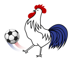 Gallischer Hahn mit Fußball