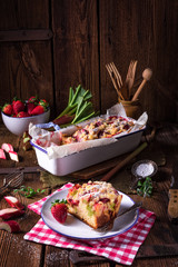 rhubarb strawberry brioches