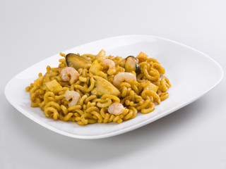 Close up of a plate of fidegua