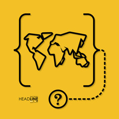 fashion abstract signwith brackets