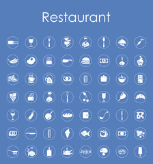 Set of restaurant simple icons