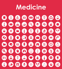 Set of medicine simple icons