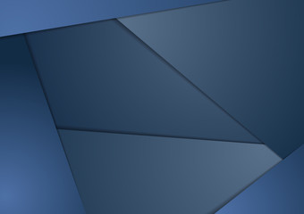 Dark blue corporate material tech background
