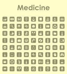 Set of medicine simple icons