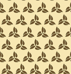 Seamless vector ornament. Modern geometric pattern with repeating brown elements