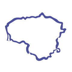Carte Lituanie, contours
