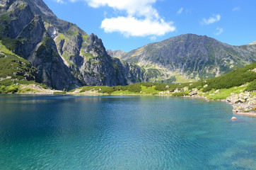 Lake in mountains (Czarny Staw in Tatras, Poland)