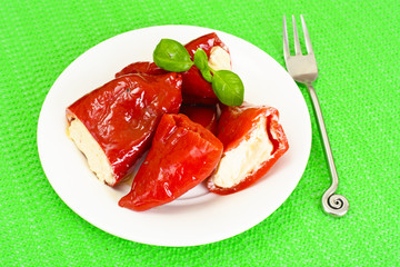 Paprika Stuffed with Goat Cheese