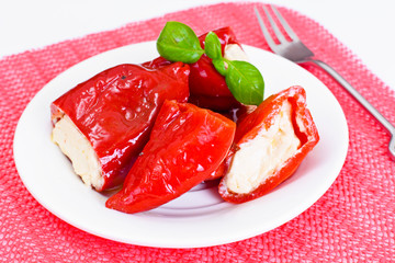 Paprika Stuffed with Goat Cheese