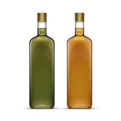 Set of Alcohol Alcoholic Beverages Drinks Whiskey Oil Glass Bottles