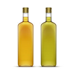 Set of Alcohol Alcoholic Beverages Drinks Whiskey Oil Glass Bottles