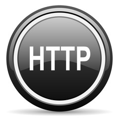 http black circle glossy web icon