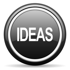 ideas black circle glossy web icon