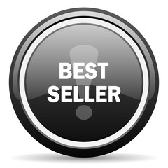 best seller black circle glossy web icon