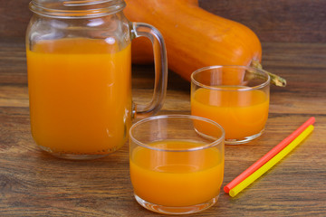 Fresh Tasty Vitamin Pumpkin Smoothie.