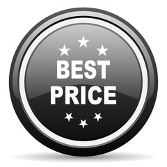 best price black circle glossy web icon