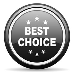 best choice black circle glossy web icon