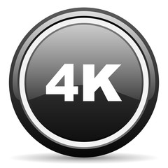 4k black circle glossy web icon